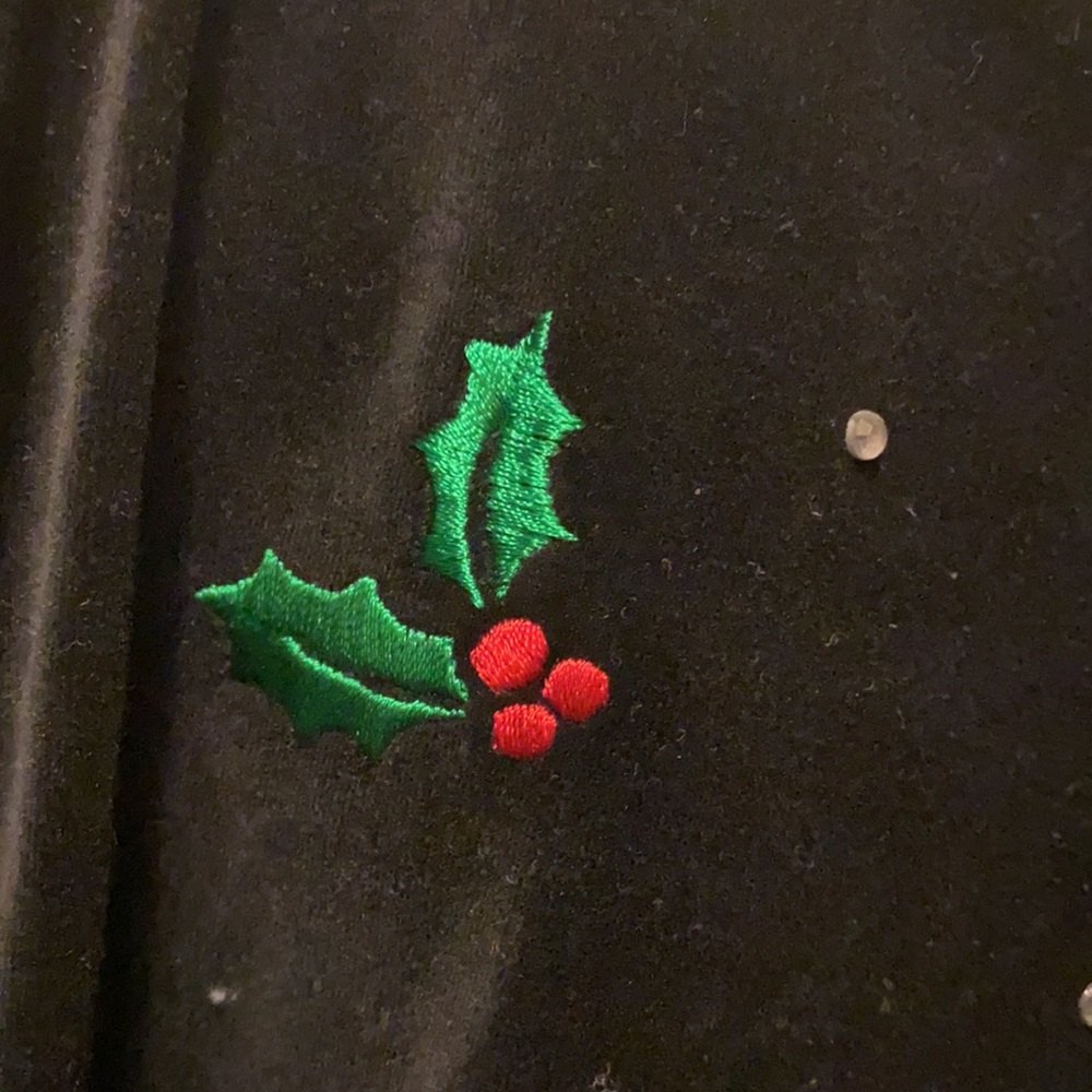 Quackery Factory Black Button Down With Holly - image 3